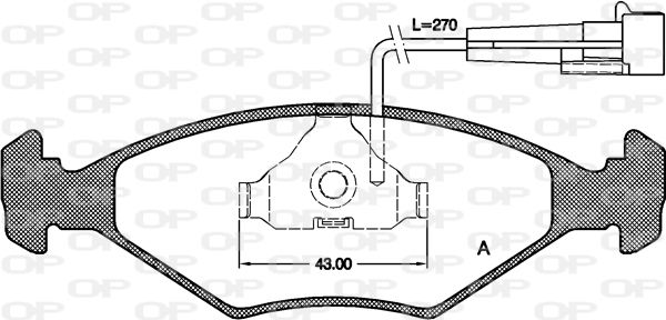 OPEN PARTS Piduriklotsi komplekt,ketaspidur BPA0281.12